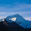 Scenic view of Mt. Everest on a clear day, captured during the Everest Base Camp luxury trek with glamping.